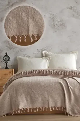Berlino Двуспальное Покрывало 200x230 См-Бежевый - 1