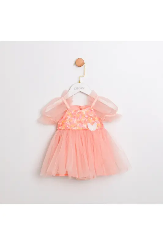 Berry Pul Payetli Kız Bebek Romper - 1