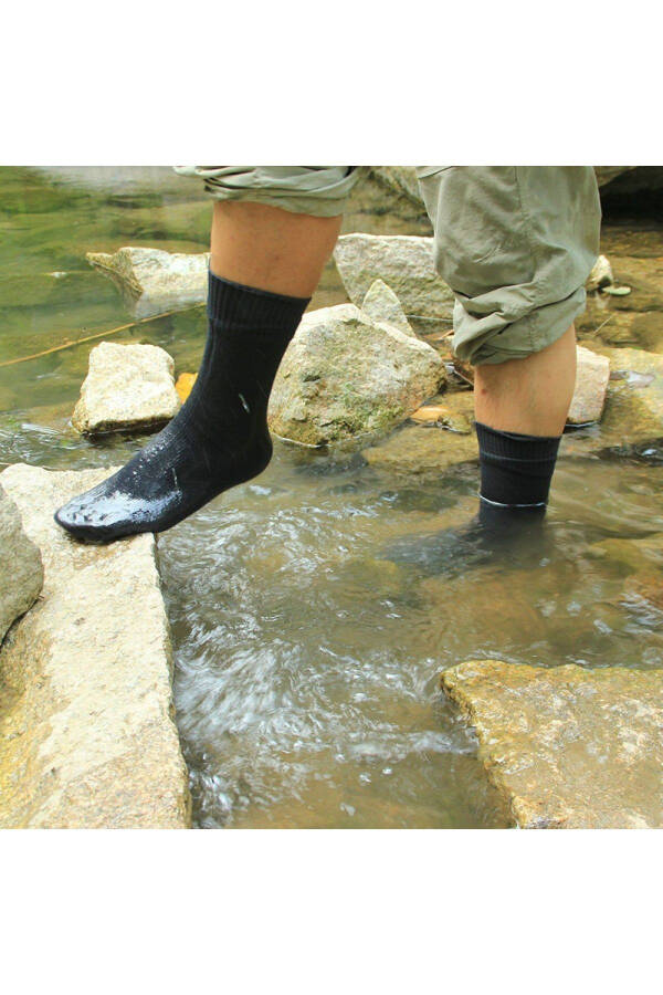 Besel 100% Waterproof Thermal Socks - Black - 3