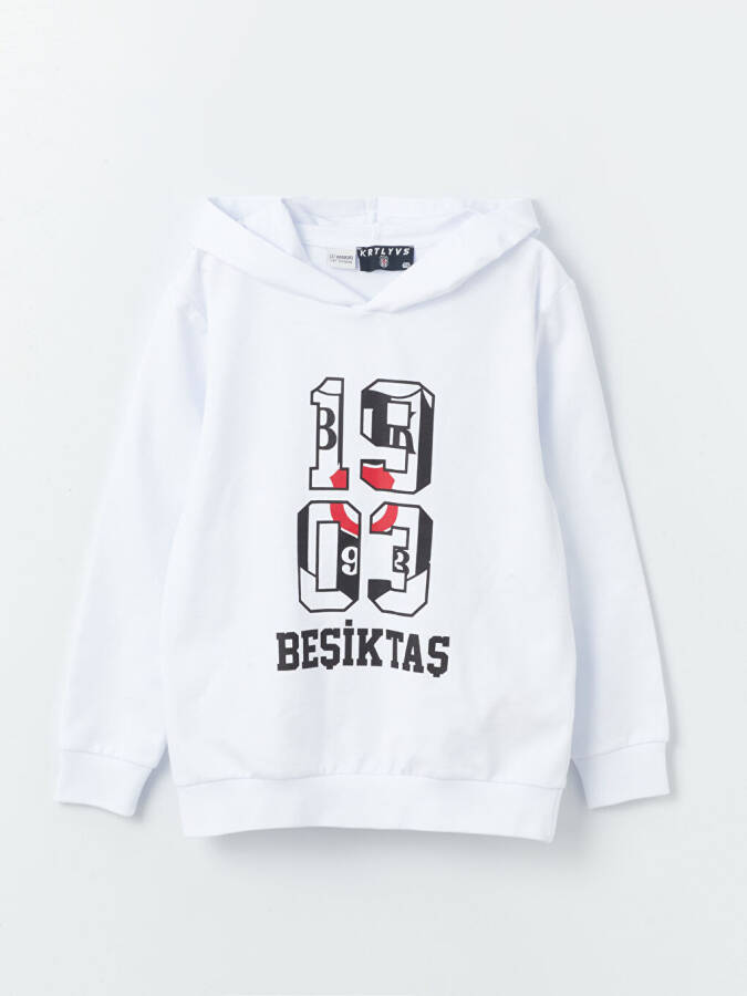 Beşiktaş bosilgan uzun yengli o'g'il bolalar uchun Hoodie - 5