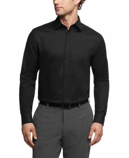 Бесконечный цвет, Мужская рубашка Slim Fit BLACK - 1