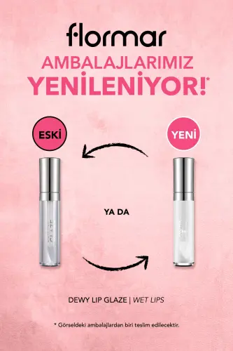 Besleyici Dudak Parlatıcısı (ŞEFFAF) - Dewy Lip Glaze - 001 Wet Lips - 8690604618637-001 WET LIPS - 3