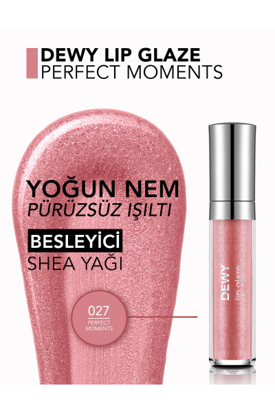 Besleyici Dudak Parlatıcısı - Dewy Lip Glaze - 027 Mükemmel Anlar - 8682536069502 - 37