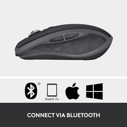 Беспроводная мышь Logitech MX Anywhere 2S Bluetooth Edition - Использование на любой поверхности, сверхбыстрая прокрутка, перезаряжаемая, управление до 3 компьютерами и ноутбуками Apple Mac и Windows - 7