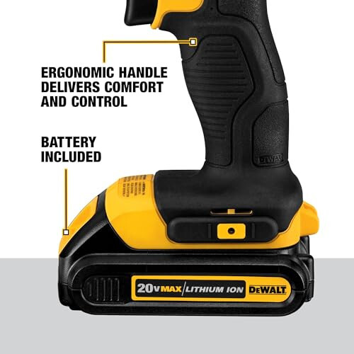 Беспроводной дрель/шуруповерт DEWALT 20V Max, в комплекте 2 аккумулятора и зарядное устройство (DCD771C2) - 4