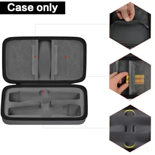 Беспроводной Микрофон Чехол Совместимый с JBL Wireless Two Microphone System, Ручной Двойной Микрофон Дорожная Сумка для Пения или Караоке для Приемников, Адаптеров, AA Батареек - 4