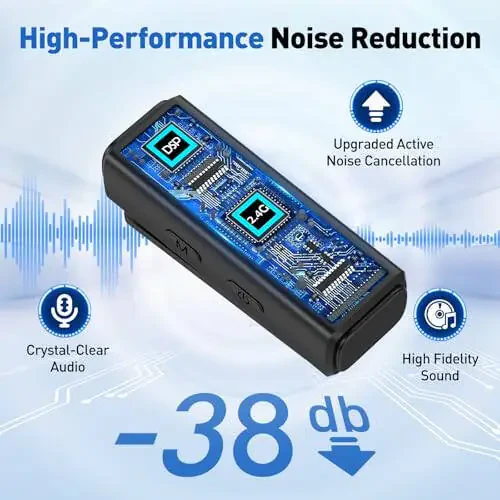 Беспроводной микрофон-петличка VEZQUA USB-C для Android, ПК, ноутбука, iPhone 15/16, USB-микрофон с шумоподавлением, беспроводной микрофон-петличка для видеозаписи, видеоблогов, YouTube, TikTok - 2