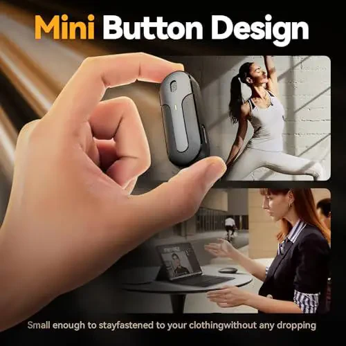 Беспроводной петличный микрофон GLONHI для iPhone, Android, камеры, беспроводной петличный микрофон, мини-микрофон, петличный микрофон с шумоподавлением для Vlog/TikTok/YouTube прямой трансляции (3 микрофона) - 5