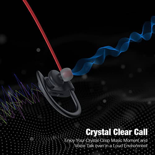 Беспроводные Bluetooth-наушники Boean Bluetooth 5.3 для бега, водонепроницаемые наушники IPX7 с 16 часами воспроизведения, стереозвук с шумоизоляцией, гарнитура для тренировок и фитнеса - 6