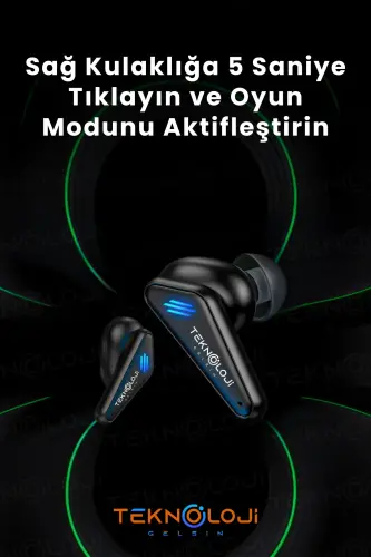 Беспроводные игровые наушники Bluetooth с микрофоном внутри уха - TEKNOLOJI GELSIN (1)