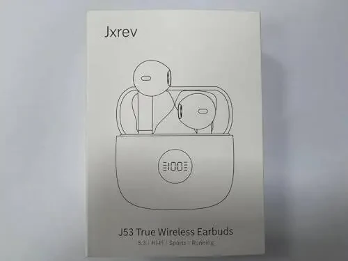 Беспроводные наушники, Bluetooth 5.4 наушники с LED-дисплеем питания, басовые стерео наушники, Bluetooth наушники-вкладыши с шумоподавлением и микрофоном, 40 часов воспроизведения, мини-кейс IP7 водонепроницаемый, спортивные наушники для Android iOS - 7