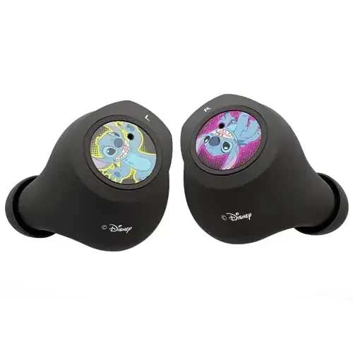 Беспроводные наушники Disney Lilo и Stitch Bluetooth с зарядным чехлом - Беспроводные наушники со встроенным микрофоном + до 30 часов воспроизведения - Подарки Lilo и Stitch для девочек, мальчиков, женщин, мужчин, всех поклонников Lilo и Stitch - iJoy (1)