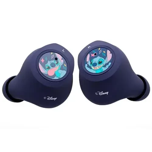 Беспроводные наушники Disney Lilo & Stitch Bluetooth с зарядным чехлом - беспроводные наушники со встроенным микрофоном + до 30 часов воспроизведения - Подарки Lilo & Stitch для девочек, мальчиков, женщин, мужчин, всех поклонников Lilo & Stitch - 4