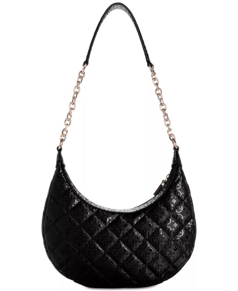 Bessey Quilted Hobo Shoulder Bag Black - 6