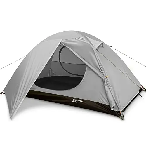 Bessport Camping Tent 1/2 Person Tent Waterproof Two Doors Backpacking Tent Easy Setup Lightweight for Outdoor, Hiking Mountaineering Travel - 1