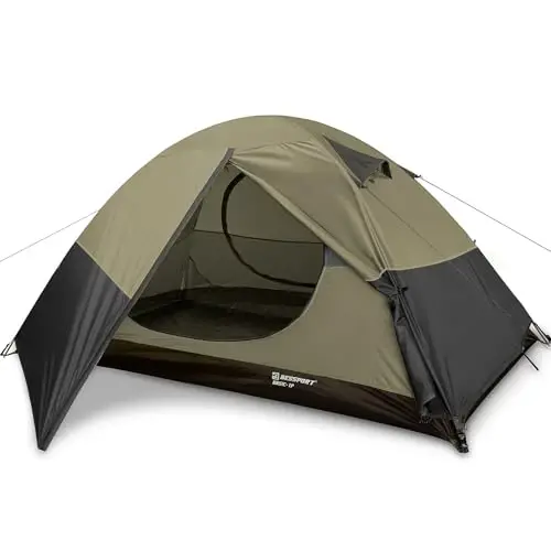 Bessport Camping Tent 1/2 Person Tent Waterproof Two Doors Backpacking Tent Easy Setup Lightweight for Outdoor, Hiking Mountaineering Travel - 1