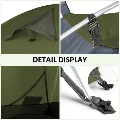 Bessport Camping Tent 1/2/3/4 Person Tent Waterproof Two Doors Backpacking Tent Easy Setup Lightweight for Outdoor, Hiking Mountaineering Travel - BESSPORT