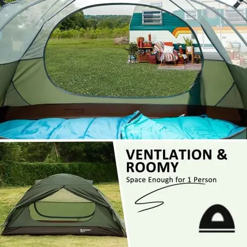 Bessport Camping Tent 1/2/3/4 Person Tent Waterproof Two Doors Backpacking Tent Easy Setup Lightweight for Outdoor, Hiking Mountaineering Travel - 4