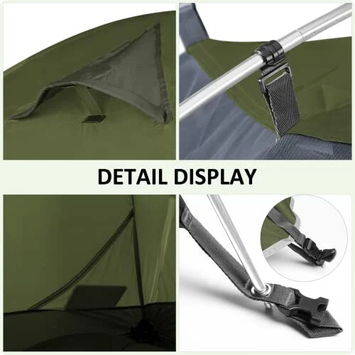 Bessport Camping Tent 1/2/3/4 Person Tent Waterproof Two Doors Backpacking Tent Easy Setup Lightweight for Outdoor, Hiking Mountaineering Travel - 5