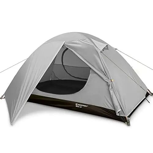 Bessport Camping Tent 1/2 Person Tent Waterproof Two Doors Backpacking Tent Easy Setup Lightweight for Outdoor, Hiking Mountaineering Travel 
