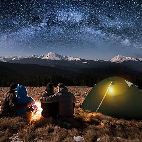 Bessport Camping Tent 1/2 Person Tent Waterproof Two Doors Backpacking Tent Easy Setup Lightweight for Outdoor, Hiking Mountaineering Travel - 7