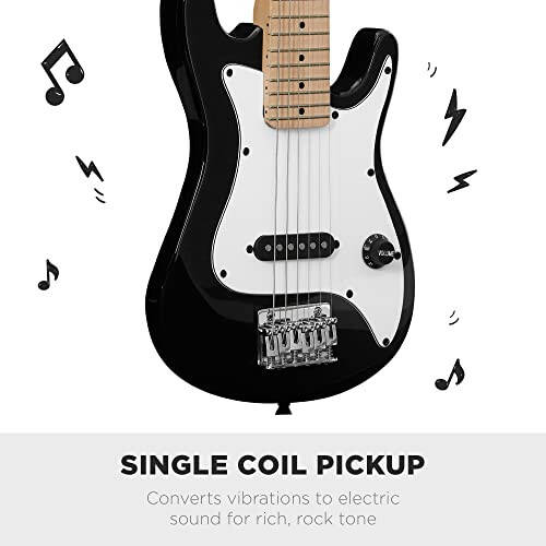 Best Choice Products 30in Kids Electric Guitar Beginner Starter Kit w/ 5W Amplifier, Strap, Gig Bag, Strings, Picks - Black - 5