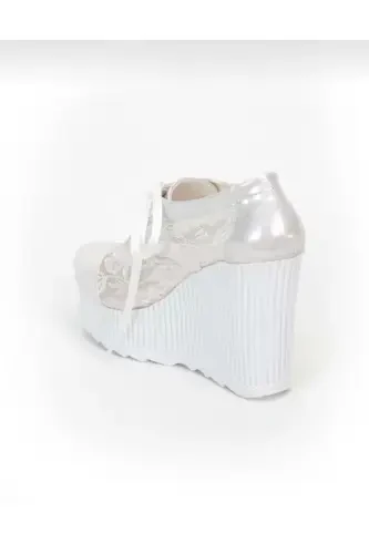 Best Lace High Heel (12cm) Bridal Shoe WHITE - KIDS CLUB SHOES (1)