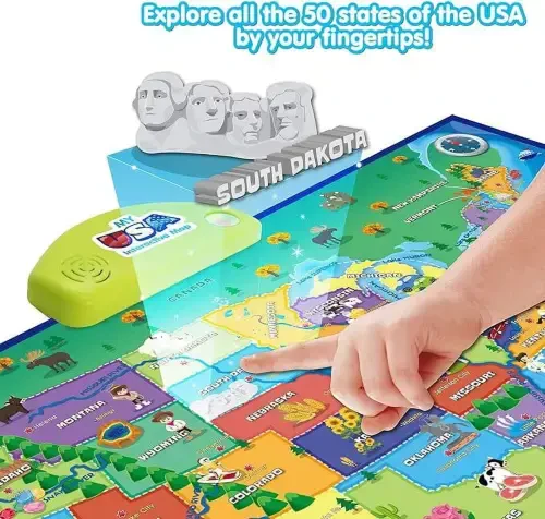 BEST LEARNING i-Poster My USA Map | Interactive Talking Poster for Kids | School Ages 5 to 12 Years - 5