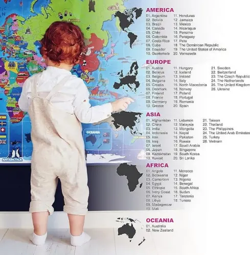 BEST LEARNING i-Poster My World Map Interactive Educational Toy Electronic Learning Systems 92 Countries - 4