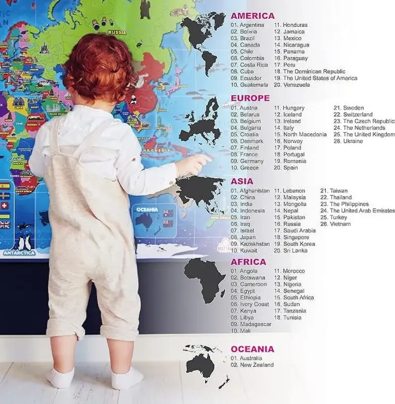 BEST LEARNING i-Poster My World Map Interactive Educational Toy Electronic Learning Systems 92 Countries - 4