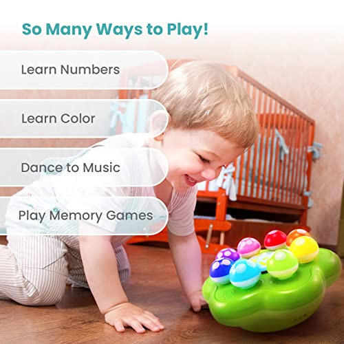 BEST LEARNING Mushroom Garden - Interactive Educational Light-Up Toddler Toys for 1 to 3 Years Old Toddlers - Colors, Numbers, Games & Music for Kids - Ideal Baby Toy Birthday Gift - 4