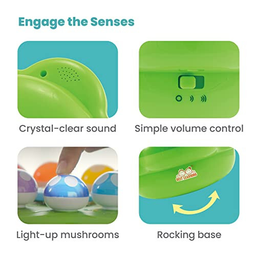 BEST LEARNING Mushroom Garden - Interactive Educational Light-Up Toddler Toys for 1 to 3 Years Old Toddlers - Colors, Numbers, Games & Music for Kids - Ideal Baby Toy Birthday Gift - 5