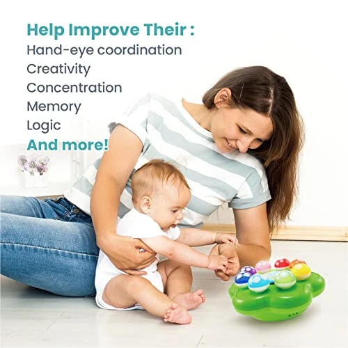 BEST LEARNING Mushroom Garden - Interactive Educational Light-Up Toddler Toys for 1 to 3 Years Old Infants & Toddlers - Colors, Numbers, Games & Music for Kids - Ideal Baby Toy Birthday Gift - 3