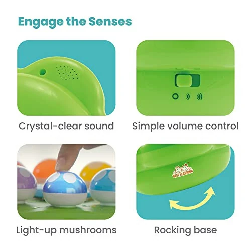 BEST LEARNING Mushroom Garden - Interactive Educational Light-Up Toddler Toys for 1 to 3 Years Old Infants & Toddlers - Colors, Numbers, Games & Music for Kids - Ideal Baby Toy Birthday Gift - 5