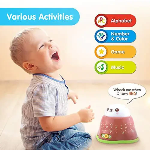 BEST LEARNING Whack and Learn Mole - Educational Interactive Light-Up Toy for Infants Babies Toddlers for 6 Month and up - First Baby Boy or Baby Girl Birthday Gift - 3
