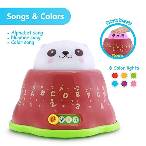 BEST LEARNING Whack and Learn Mole - Educational Interactive Light-Up Toy for Infants Babies Toddlers for 6 Month and up - First Baby Boy or Baby Girl Birthday Gift - 4