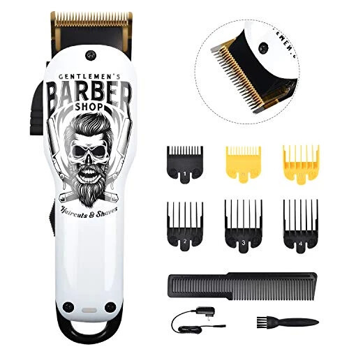 BESTBOMG® Yangilangan Professional Soch Kesish Mashinkalari Simsiz Soch Kesish Soch Kesish To'plami Qayta Zaryadlanuvchi 2000mAh Soch Soqol Trimmeri Soch Kesish Grooming To'plami 6 Yo'naltiruvchi Taraklar bilan & Erkaklar/Ota/Er/Yigit uchun - MODAZONE
