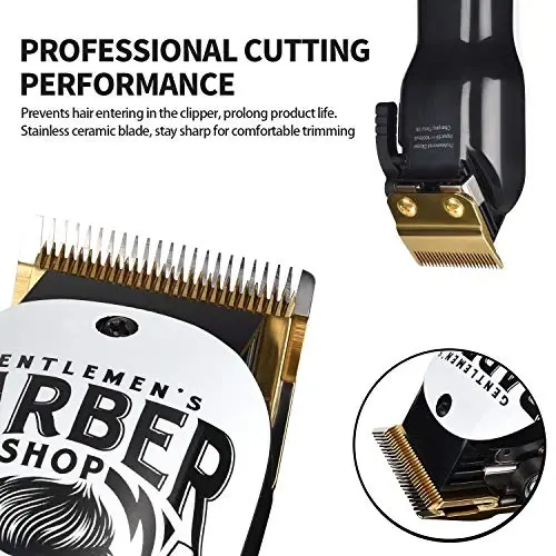 BESTBOMG® Yangilangan Professional Soch Kesish Mashinkalari Simsiz Soch Kesish Soch Kesish To'plami Qayta Zaryadlanuvchi 2000mAh Soch Soqol Trimmeri Soch Kesish Grooming To'plami 6 Yo'naltiruvchi Taraklar bilan & Erkaklar/Ota/Er/Yigit uchun - 3