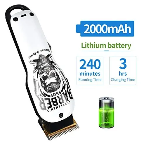 BESTBOMG® Yangilangan Professional Soch Kesish Mashinkalari Simsiz Soch Kesish Soch Kesish To'plami Qayta Zaryadlanuvchi 2000mAh Soch Soqol Trimmeri Soch Kesish Grooming To'plami 6 Yo'naltiruvchi Taraklar bilan & Erkaklar/Ota/Er/Yigit uchun - 4
