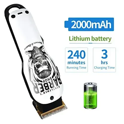 BESTBOMG® Yangilangan Professional Soch Kesish Mashinkalari Simsiz Soch Kesish Soch Kesish To'plami Qayta Zaryadlanuvchi 2000mAh Soch Soqol Trimmeri Soch Kesish Grooming To'plami 6 Yo'naltiruvchi Taraklar bilan & Erkaklar/Ota/Er/Yigit uchun - 4