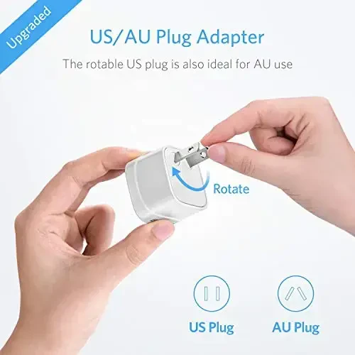 BESTEK Universal Sayohat Adapteri 220V dan 110V ga Voltaj Konverteri 6A 4 Port USB Zaryadlash va UK/AU/US/EU Butun Dunyo Bo'ylab Vilkalı Adapter (Oq) - 2