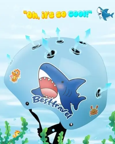 Besttravel Kids Helmet, Toddler Adjustable Kids Ages 3-8 Years Old Boys Girls Multi-Sports Safety - 4