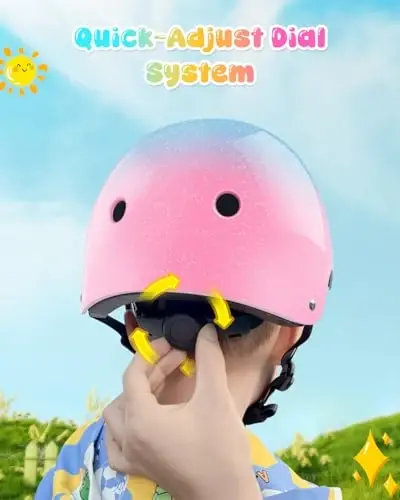 Besttravel Kids Helmet, Toddler Adjustable Kids Ages 3-8 Years Old Boys Girls Multi-Sports Safety - 5
