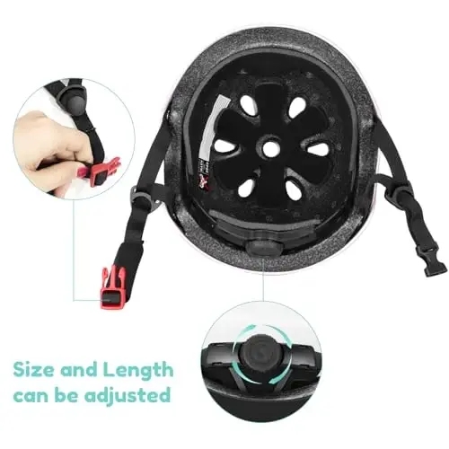 Besttravel Kids Helmet, Toddler Adjustable Kids Ages 3-8 Years Old Boys Girls Multi-Sports Safety - 5