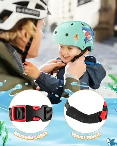 Besttravel Kids dubulg'asi, chaqaloqlar uchun sozlanishi mumkin bo'lgan 3-8 yoshdagi o'g'il bolalar uchun ko'p sport xavfsizligi - 6