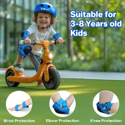 Besttravel Kids dubulg'asi, yosh bolalar uchun sozlanishi 3-8 yoshdagi o'g'il qizlar uchun ko'p sportli xavfsizlik - 5