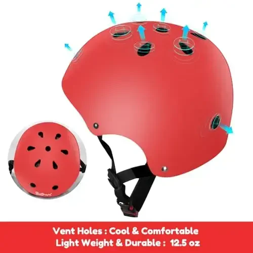 Besttravel Kids Helmet, Toddler Adjustable Kids Ages 3-8 Years Old Boys Girls Multi-Sports Safety - 4