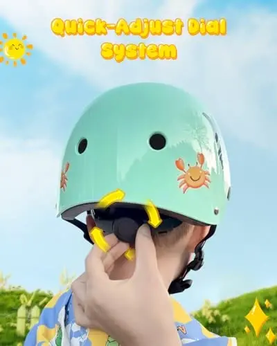 Besttravel Kids Helmet, Toddler Adjustable Kids Ages 3-8 Years Old Boys Girls Multi-Sports Safety - 5