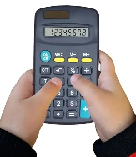 BESTWYA Calculator Small, 4 Function Calculators with Solar Power 8 Digit Small Pocket Size Desktop Handheld for Classroom Desktop Home (Black,Set of 30) - 7