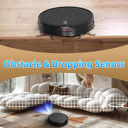 Betboyles Robot Vacuum and Mop Combo, Robot Vacuum Cleaner, 6 Cleaning Modes, Large Capacity Water Tank Dustbin, Self-Charging, WiFi/App/Alexa, Ideal for Hard Floor, Carpet, Pet Hair - 6